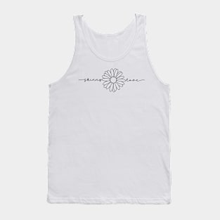 Line Drawing Flower Art Tank Top